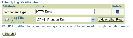 Log Files Advanced Search Filter By Log File Attributes