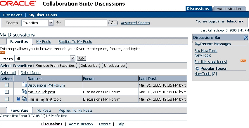 RTC Messenger console
