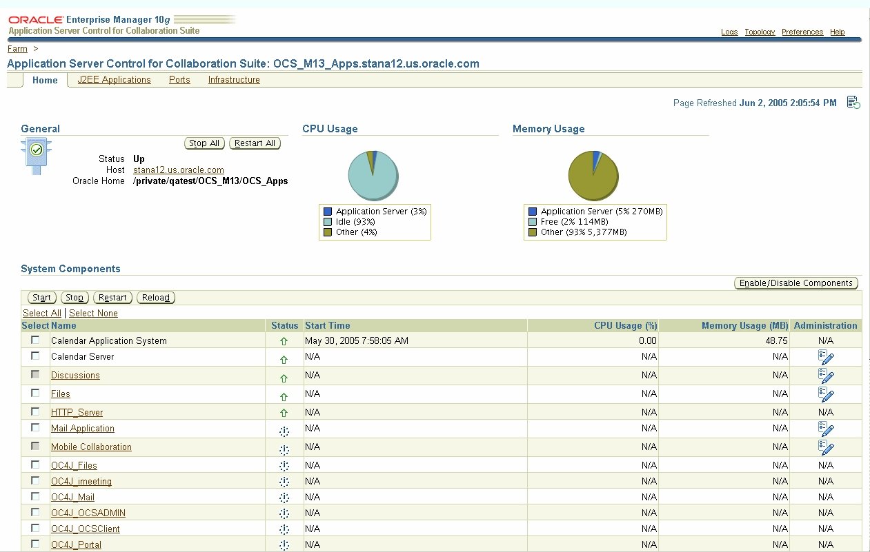 The Web Conferencing console.