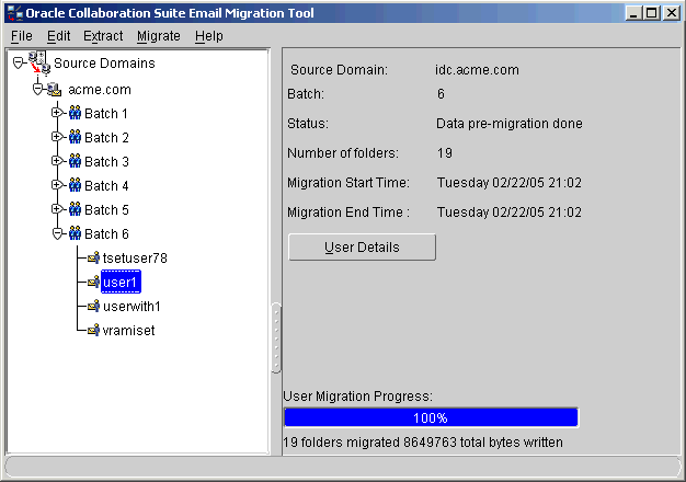 premigrating user data