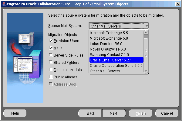 specifying mail system objects