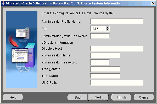 specifying Novell GroupWise info