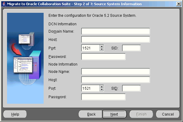 specifying Oracle Email information