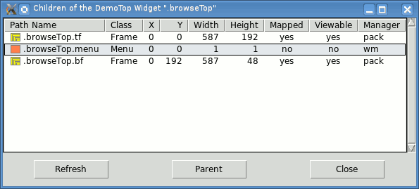 Widget Browser