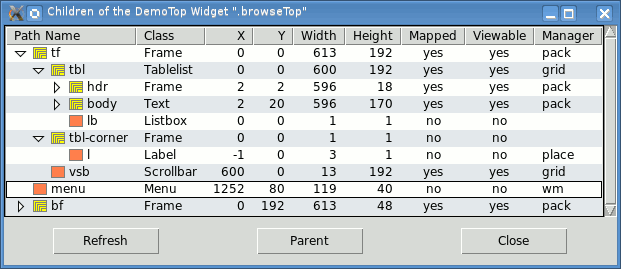 Widget Browser