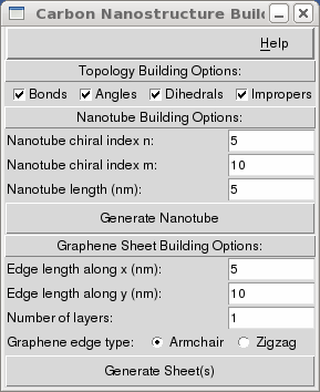 Nanotube GUI